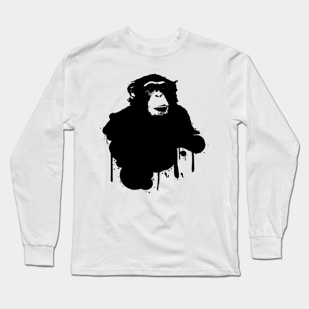 Spray Monky Long Sleeve T-Shirt by maxha